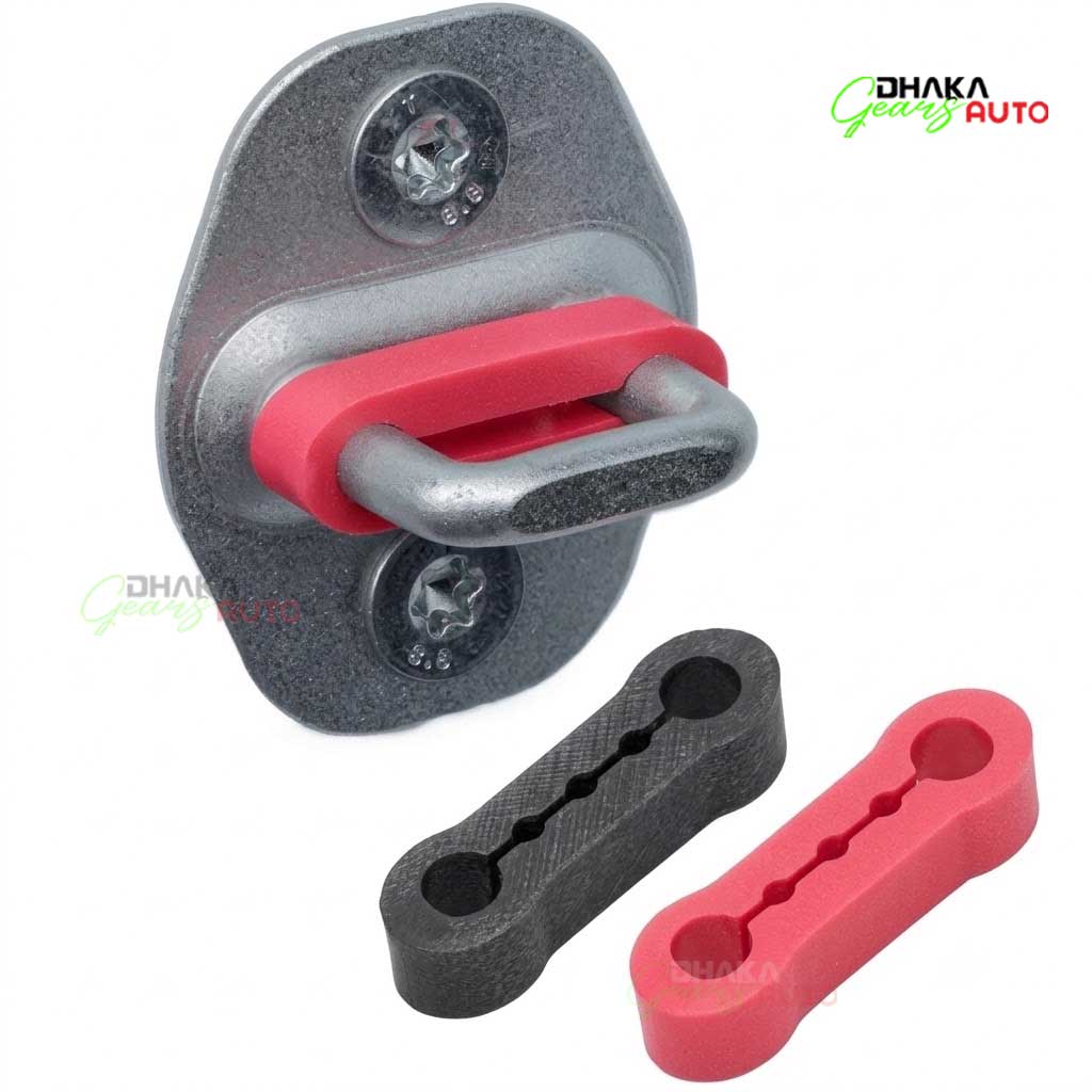Universal Car Door Lock Shock Absorber Pad – Silicone Noise Reduction Latch Protector (4PCS Set)