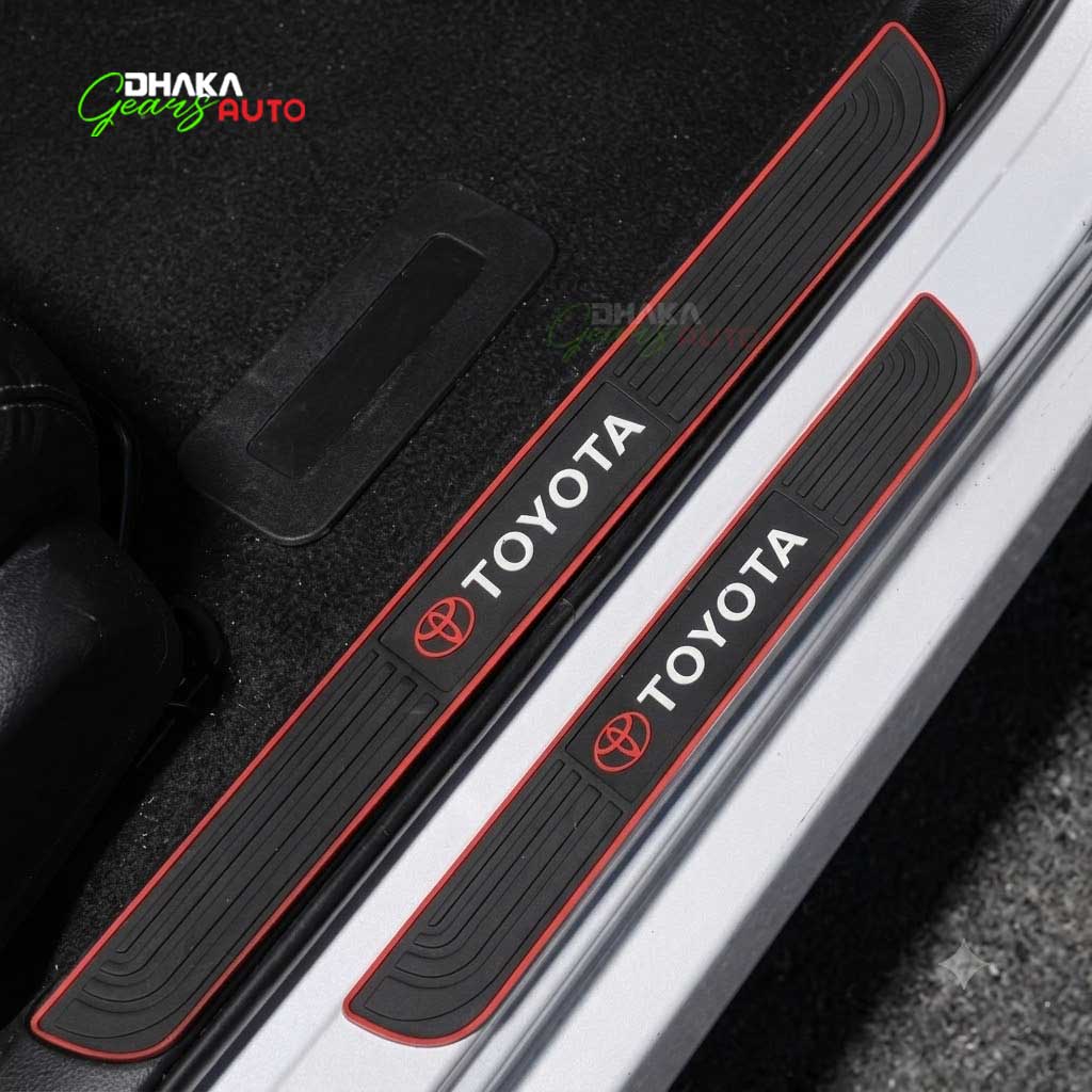 Rubber Car Door Sill Protectors 4PCS – Scratch Resistant Entry Guards with Anti-Slip Design
