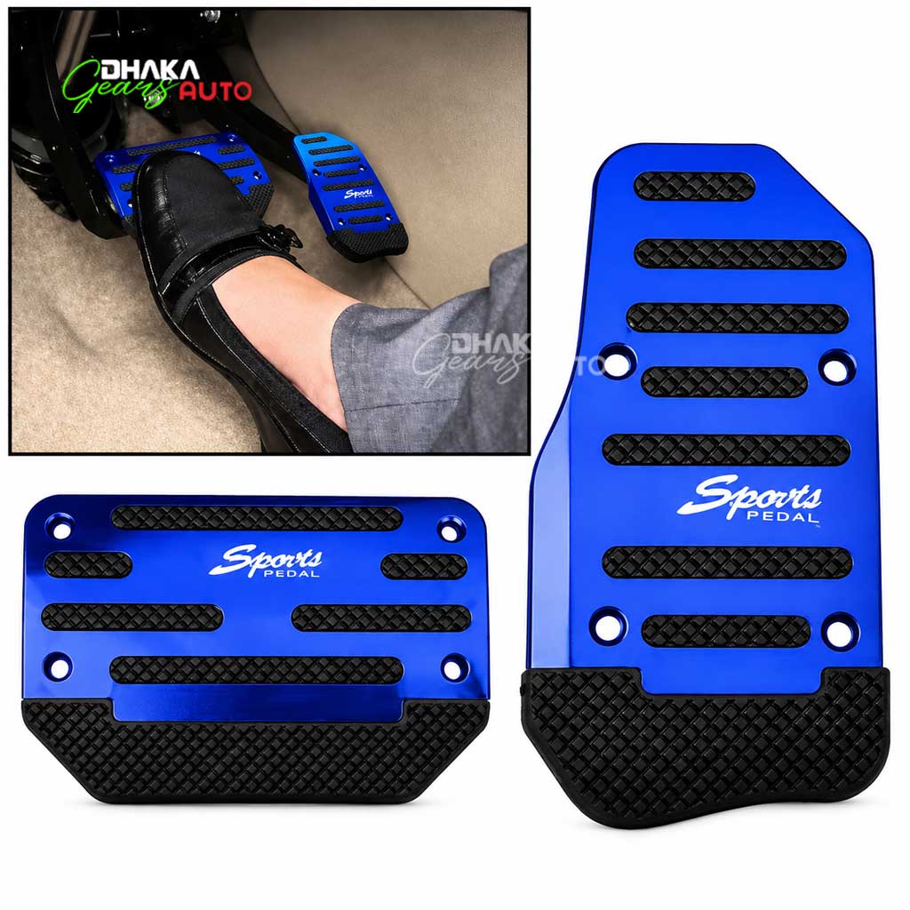 Brake Foot Pedal Pad Kit Non-Slip No Drill Aluminum Alloy Accelerator Pedal Covers