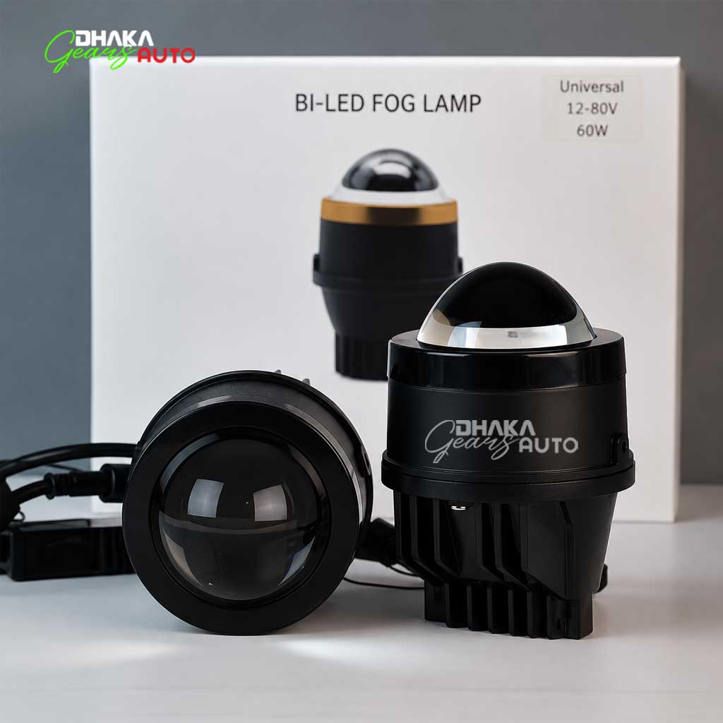 Car Bi-LED Projector Fog Light – 3.0 Inch Lamp with High/Low Beam Function, Universal Fit, Waterproof Housing, 30,000+ Hour Lifespan
